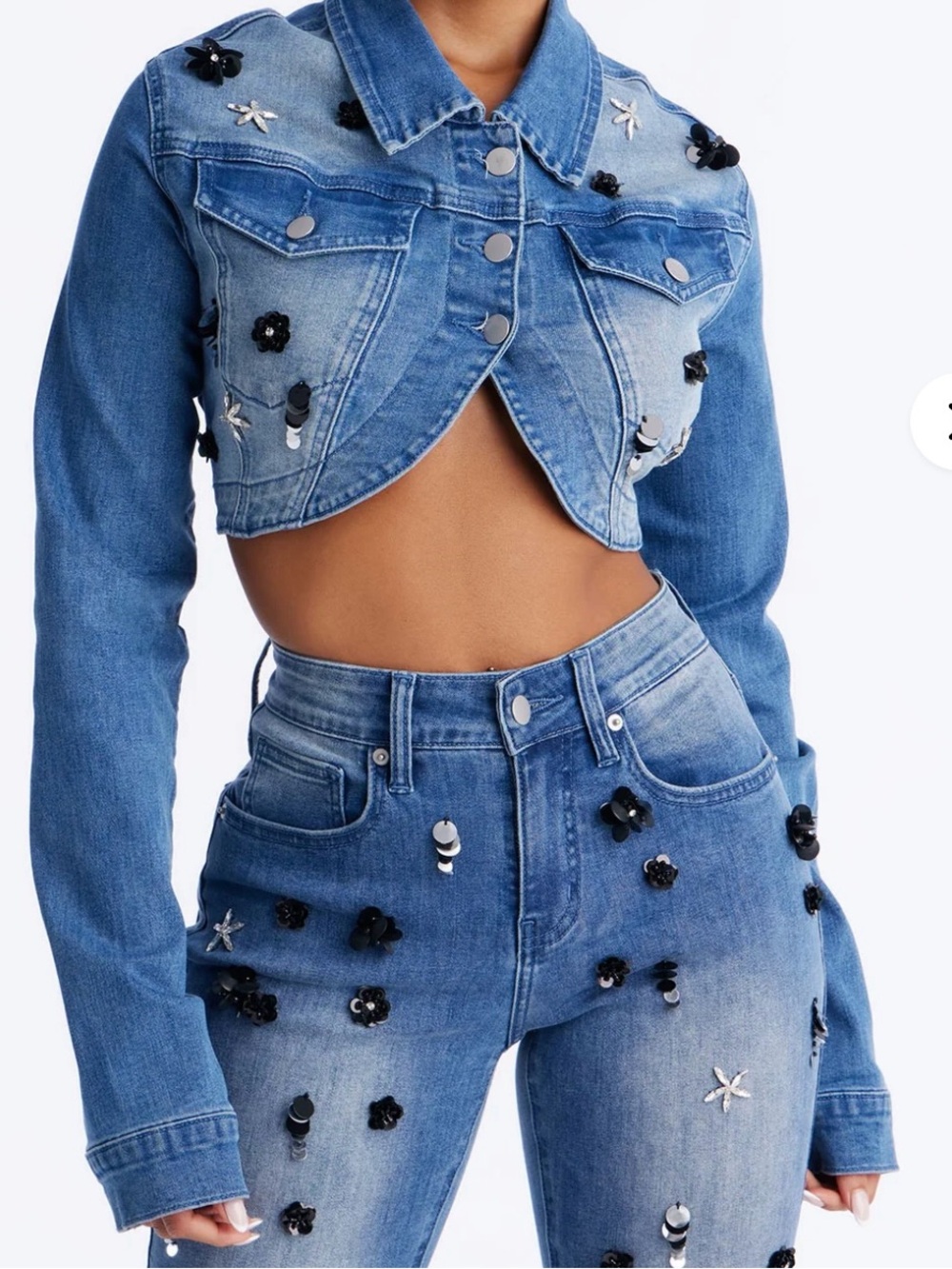 Bedazzled Denim Jean Jacket